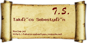 Takács Sebestyén névjegykártya