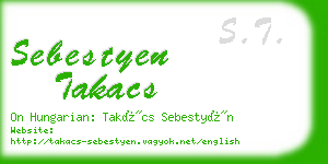 sebestyen takacs business card